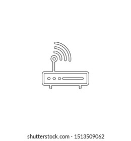 simple line router logo icon design