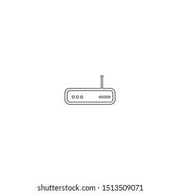 simple line router logo icon design