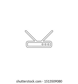 simple line router logo icon design