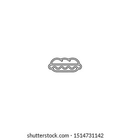 simple line sandwich logo icon design