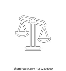 simple line scales logo icon design