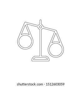 simple line scales logo icon design