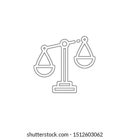 simple line scales logo icon design