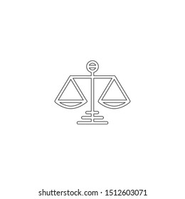 simple line scales logo icon design