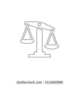 simple line scales logo icon design