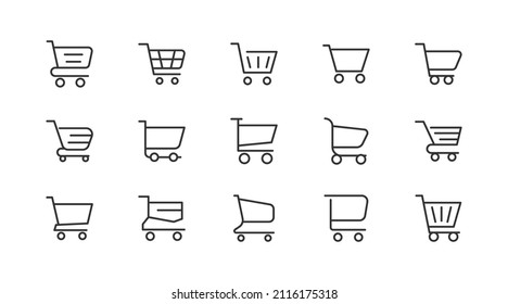 Simple line set of buy  icons. Premium quality objects. Vector signs isolated on a white background. Pack of buy  pictograms.