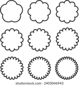 Simple line set of flower icons. Premium quality objects. Vector signs isolated on a white background. Pack of flower pictograms.