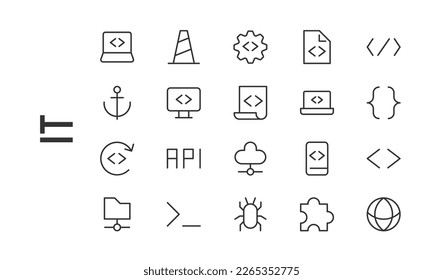 Einfache Zeilenanzahl von Icons. Qualitativ hochwertige Objekte. Vektorzeichen einzeln auf weißem Hintergrund. Packung Piktogramme.