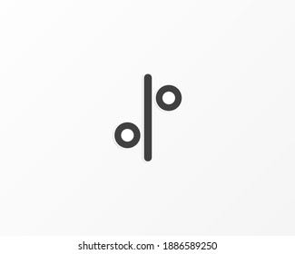 simple line shape logo design icon