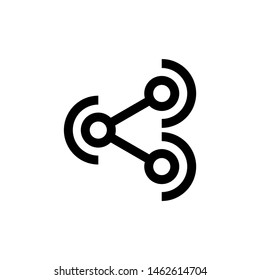 Simple line share symbol for your digital needs