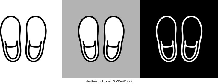 Simple line shoes vector icon.