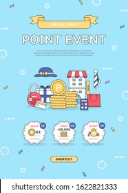 Simple line shopping popup design
