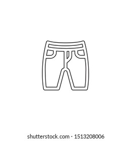 simple line short pants logo icon design