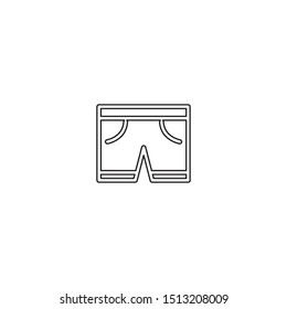 simple line short pants logo icon design