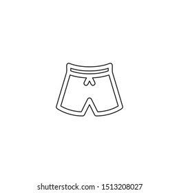simple line short pants logo icon design