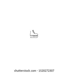 simple line skates logo icon design