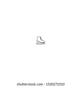 simple line skates logo icon design