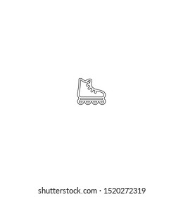 simple line skates logo icon design