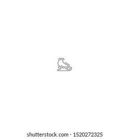simple line skates logo icon design