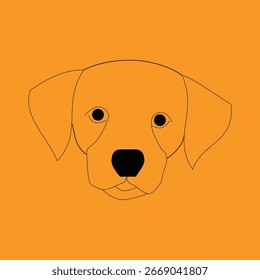 a simple line sketch of a dog can use as background, or pet's logo