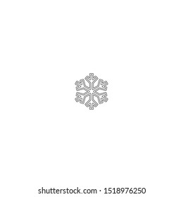 simple line snowflake logo icon design