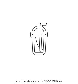 simple line soft drink logo icon design