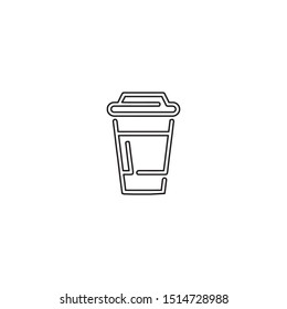 simple line soft drink logo icon design