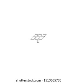 simple line solar panel logo icon design