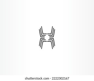 simple line with spider legs concept design