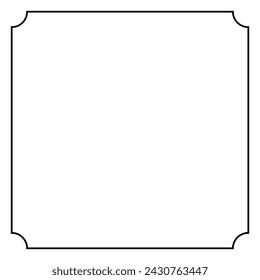 Simple Line Square and or Square Shape, can use for Simple Framework, Text, Quote, Copy Space or for Graphic Design Element. Vector Illustration
