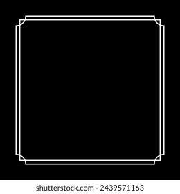 Simple Line Square and or Square Shape, can use for Simple Framework, Text, Quote, Copy Space or for Graphic Design Element. Vector Illustration