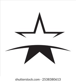 Diseño de Ilustración vectorial de estrella de línea simple