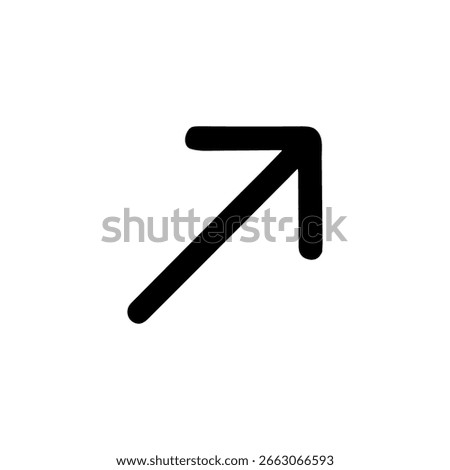 Simple Line Style Arrow Pointing Upright Direction Navigation Element