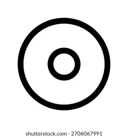 Simple Line Style Concentric Circle Shape Geometric Element