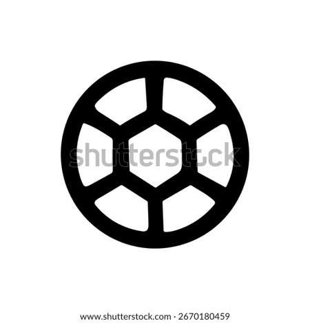 Simple Line Style Geometric Soccer Ball Sport Game Illustration Icon
