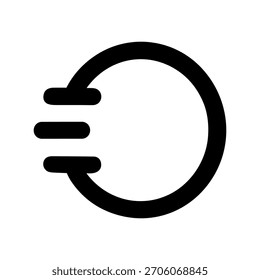 Simple Line Style Lightbulb Circle Idea Symbol Shape Icon Design