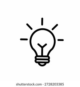 Simple Line Style Lightbulb Idea Solution Shape Illustration Icon