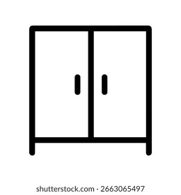 Símbolo de design de interiores de mobília minimalista de estilo de linha simples