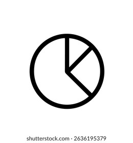Simple Line Style Pie Chart Indicator Presentation Symbol Data
