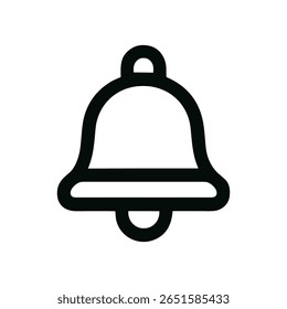 Simple Line Style Ringing Bell Notification Alert Symbol Icon