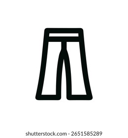 Simple Line Style Trousers Garment Fashion Apparel Minimalist Icon