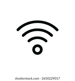 Einfache Linie Stil Wifi Verbindung Signal Stärke Symbol Design