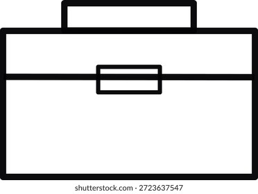Ícone de mala de linha simples com fundo transparente