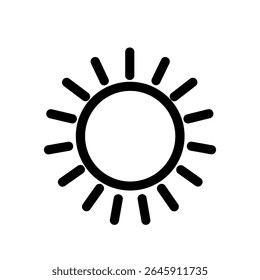 Simple Line Sunburst Sun Symbol Design Element Icon