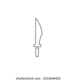 simple line sword logo icon design