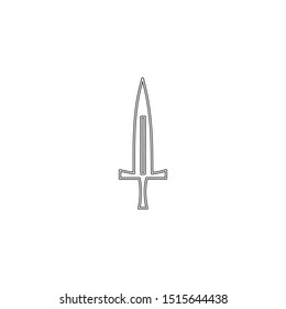 simple line sword logo icon design