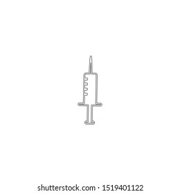 simple line syringe logo icon design