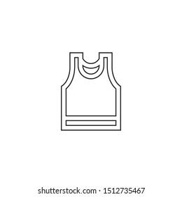 simple line tanktop logo icon design 