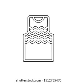 simple line tanktop logo icon design 