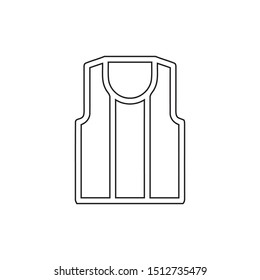 simple line tanktop logo icon design 